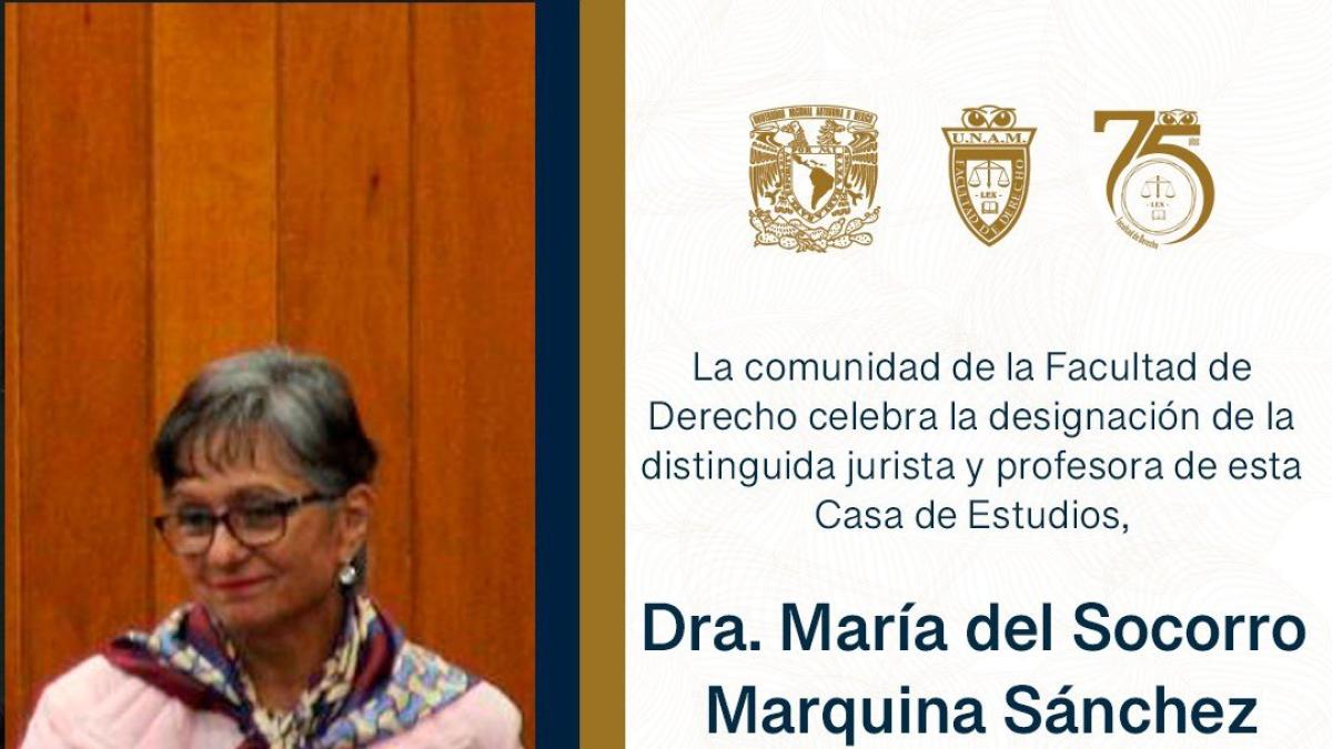 María del Socorro Marquina, nueva presidenta del Tribunal Universitario de la UNAM
