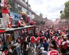 Sixteen people arrested and 75 rescued from height during Arsenal bus parade