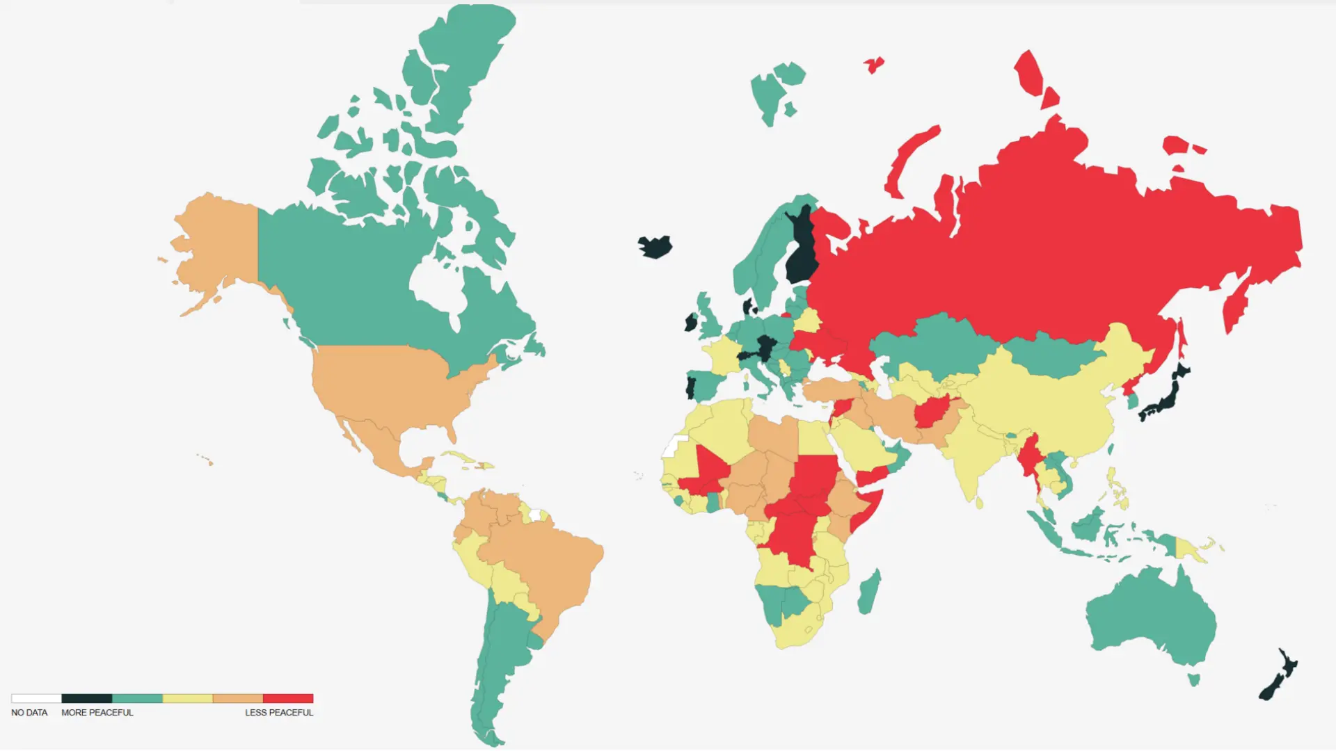 Este es el puesto de España en el Índice de Paz Global: estos son los países más seguros y más inseguros