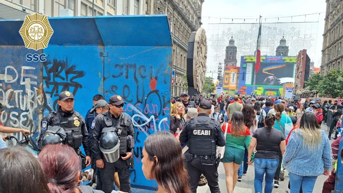 Clara Brugada refuerza el Fan Fest del Zócalo; van contra robo de celulares