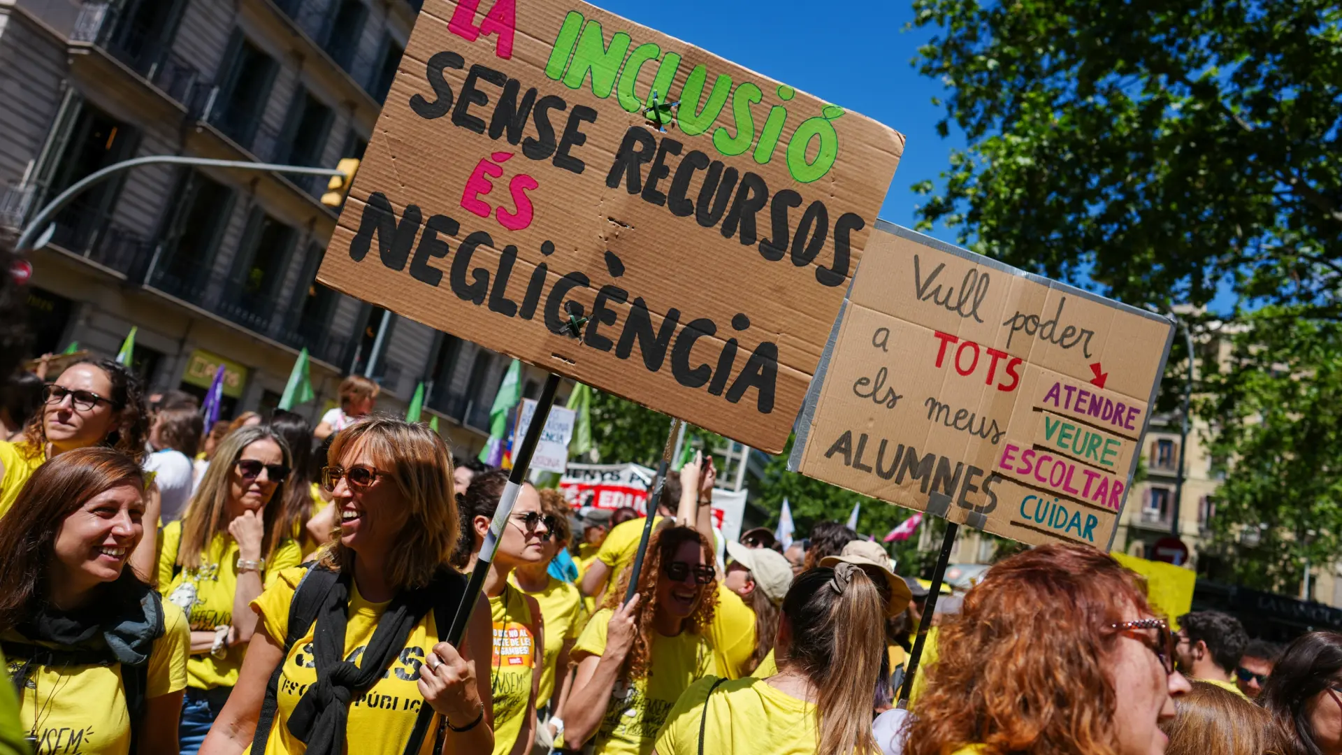 Los profesores convocan huelga el 9 de junio en toda Cataluña coincidiendo con la visita del Papa