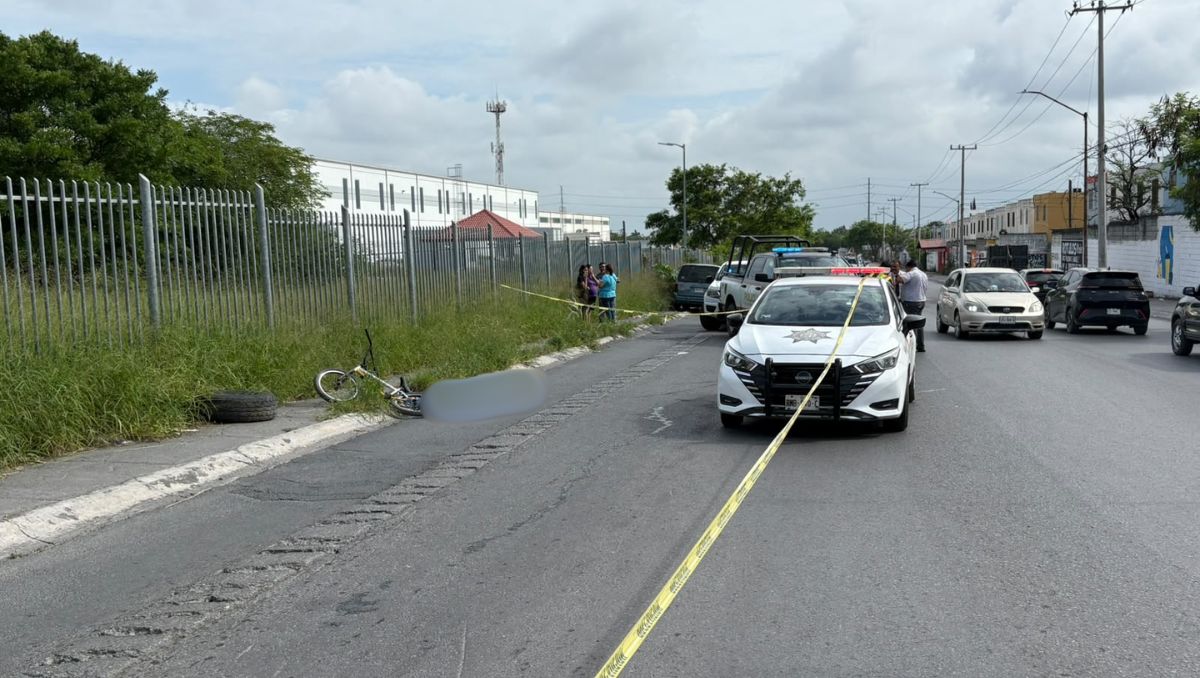 Joven ciclista muere arrollado por camión de personal en Guadalupe, NL