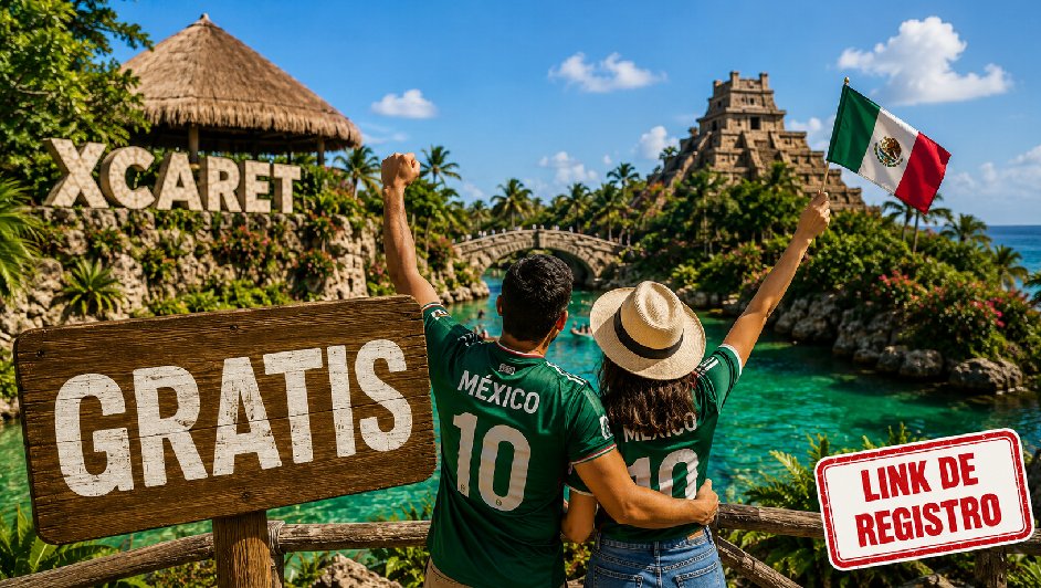 Link registro para viaje GRATIS a Xcaret si México avanza Mundial