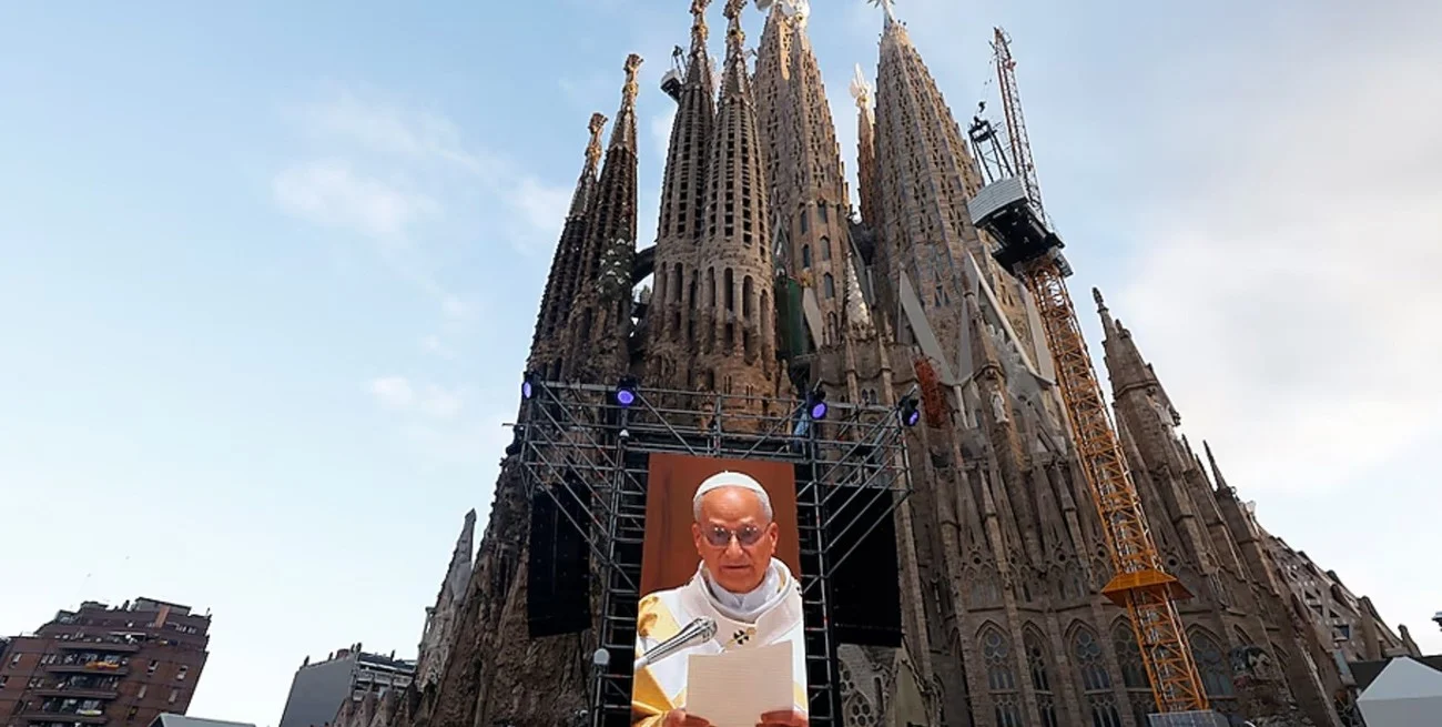 León XIV en Barcelona exponiendo la verticalidad del perdón
