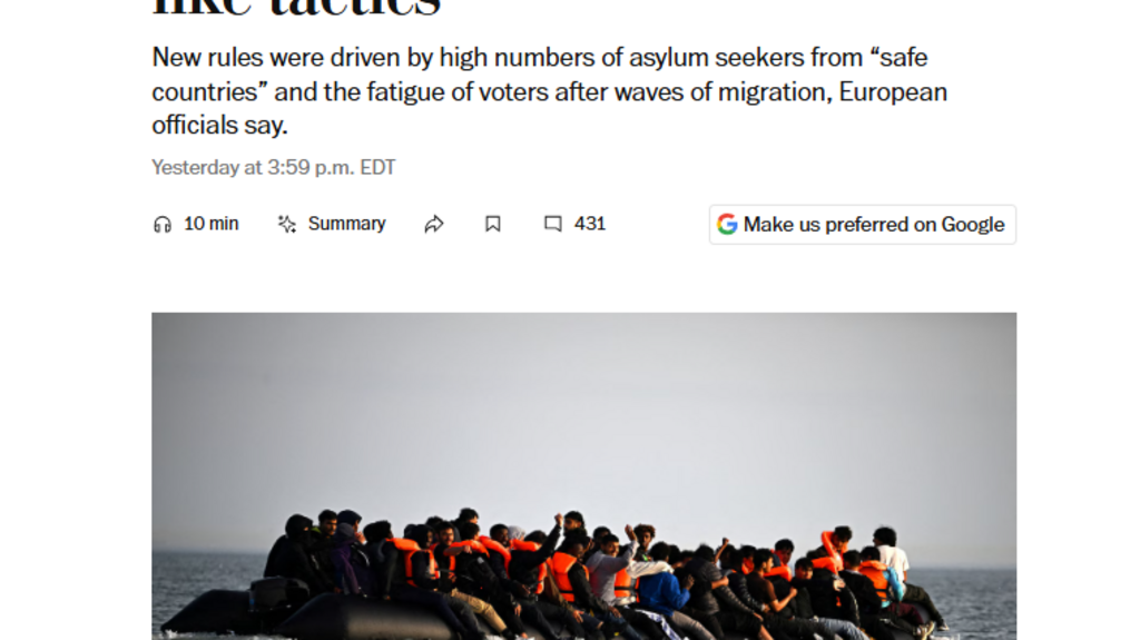Immigration: "L'UE dans les pas de Donald Trump ?"