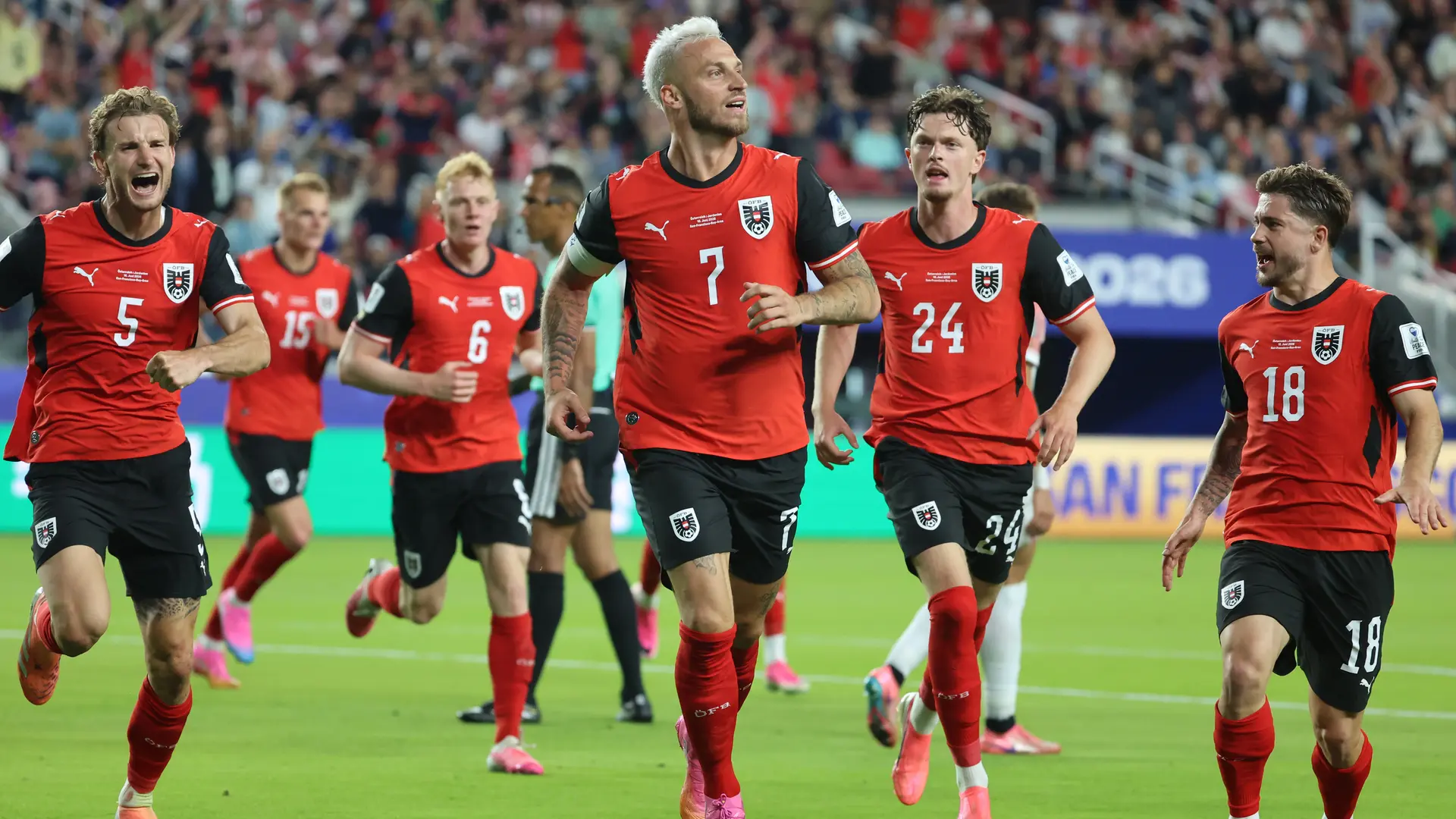 Austria supera con oficio la valentía de Jordania y celebra su primera victoria en un Mundial en 36 años