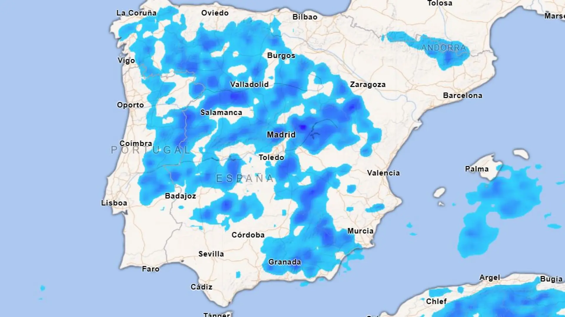 Fuertes lluvias y tormentas ponen en alerta a ocho comunidades en las próximas horas: estas son las zonas que esperan más agua