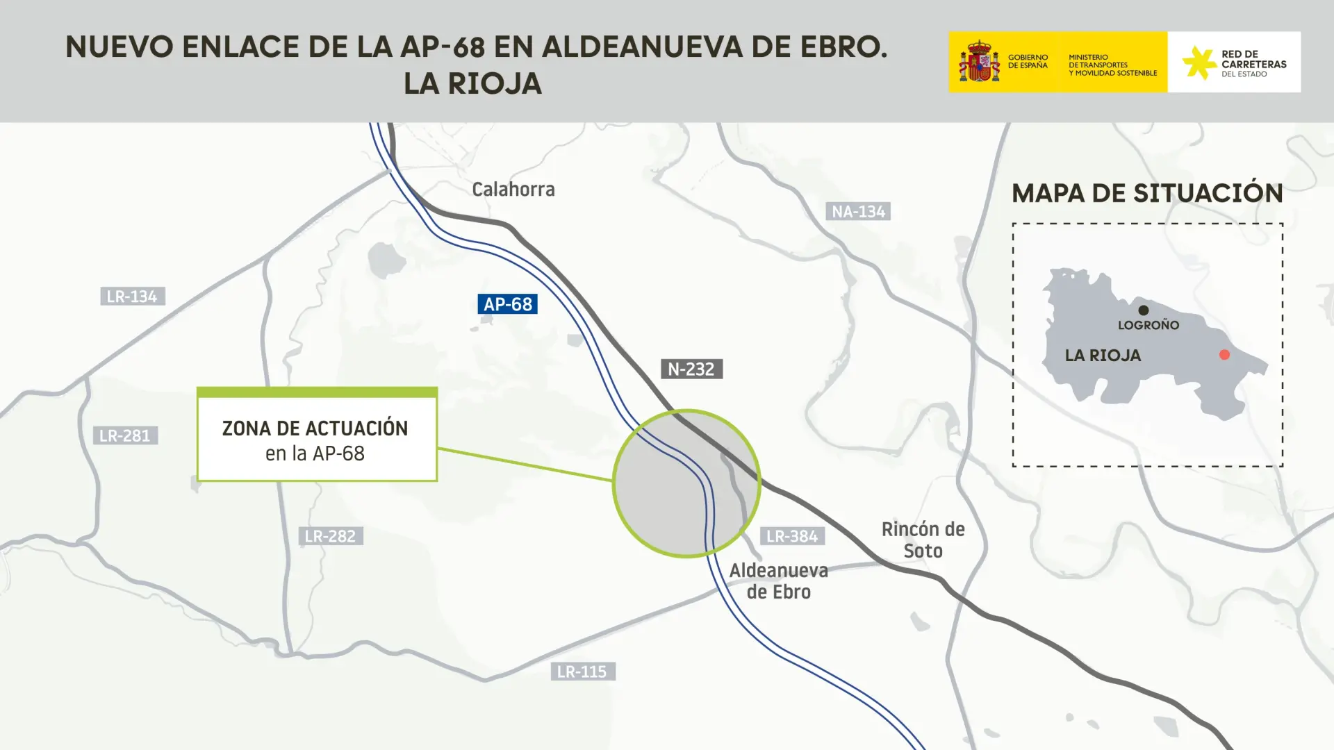 Transportes construirá un nuevo enlace a la autopista AP-68 una vez se libere el peaje