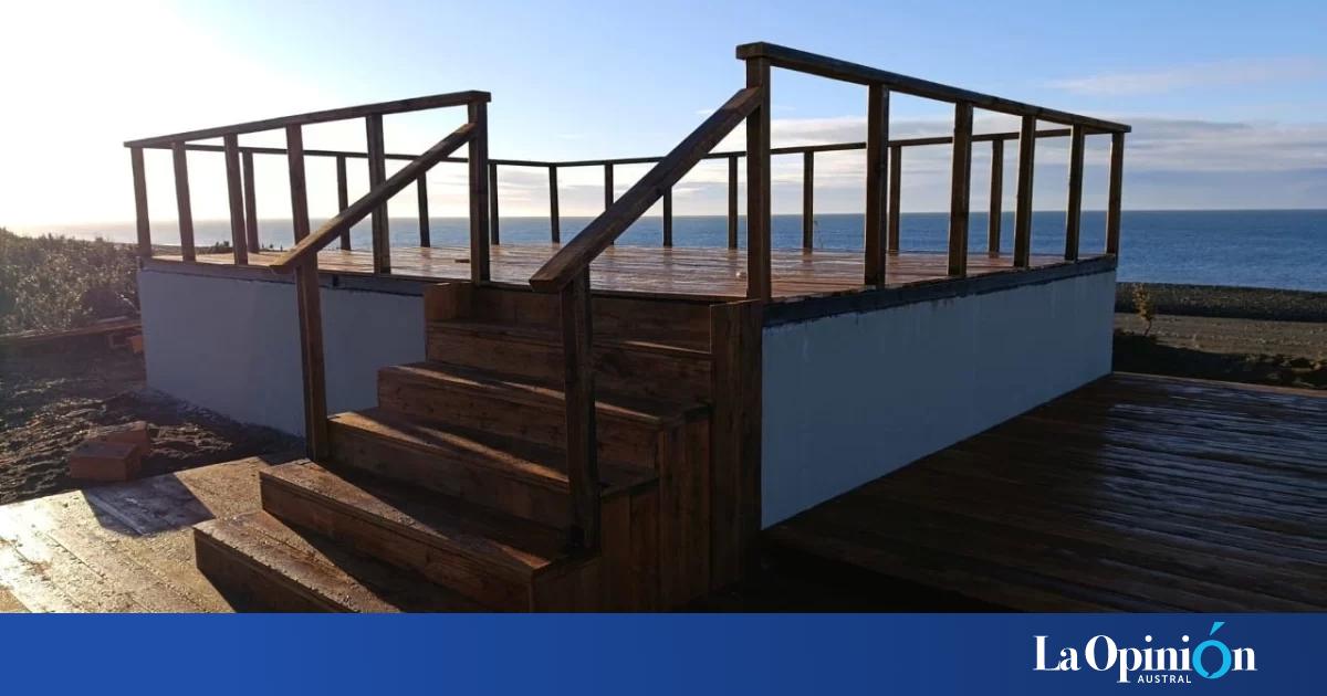 Finalizaron los trabajos del nuevo mirador en la pingüinera de Cabo Vírgenes