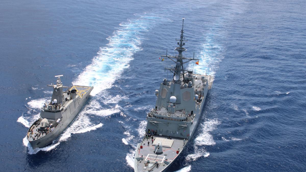 Semar y Armada Española realizan ejercicios navales en el Pacífico mexicano