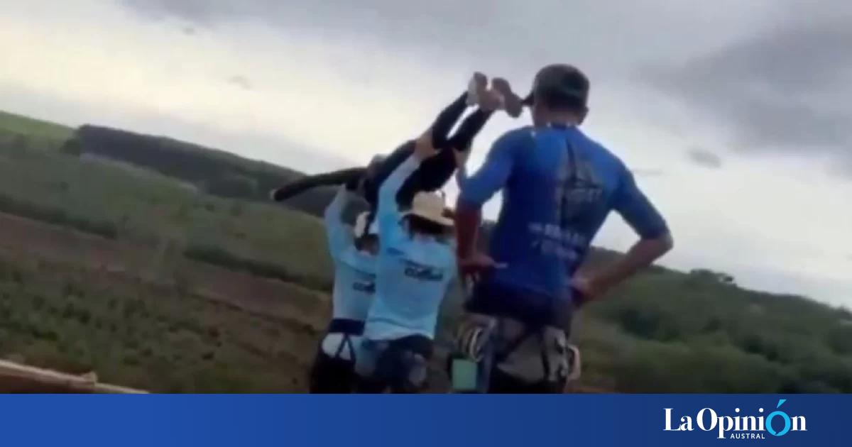 El video del "Rope jump" trágico: lanzaron a una mujer sin cuerda desde 40 metros y murió