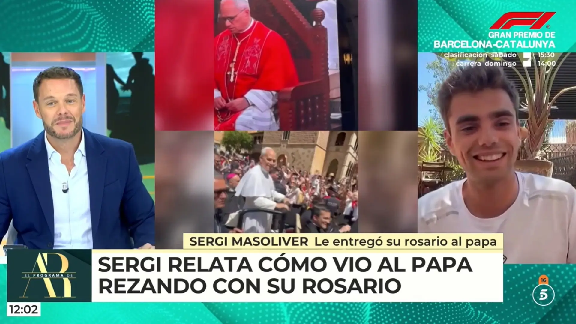 Sergi, el joven que entregó su rosario al papa y luego lo recuperó: "Ha pasado por Tierra Santa"