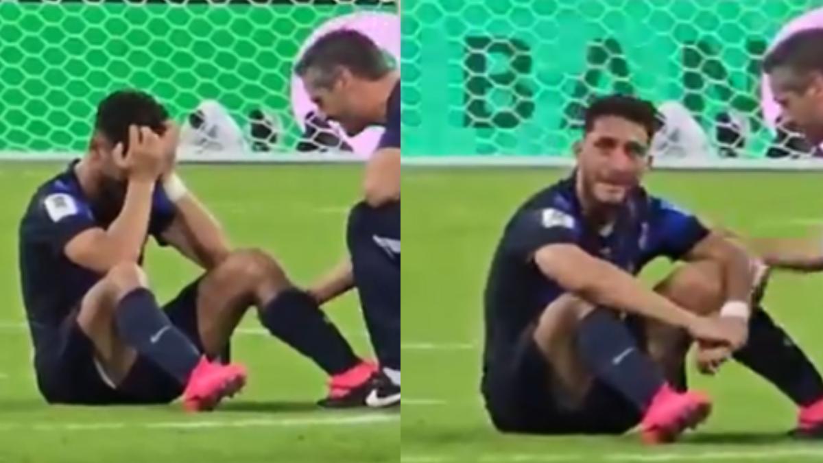 Sebastián Cáceres rompe en llanto tras la eliminación de Uruguay del Mundial