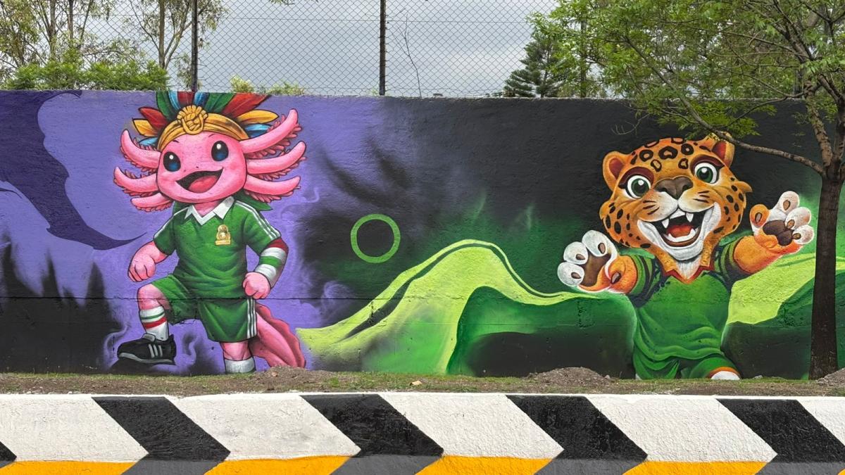 Dibujan en murales de CDMX logotipos con propiedad intelectual de la FIFA