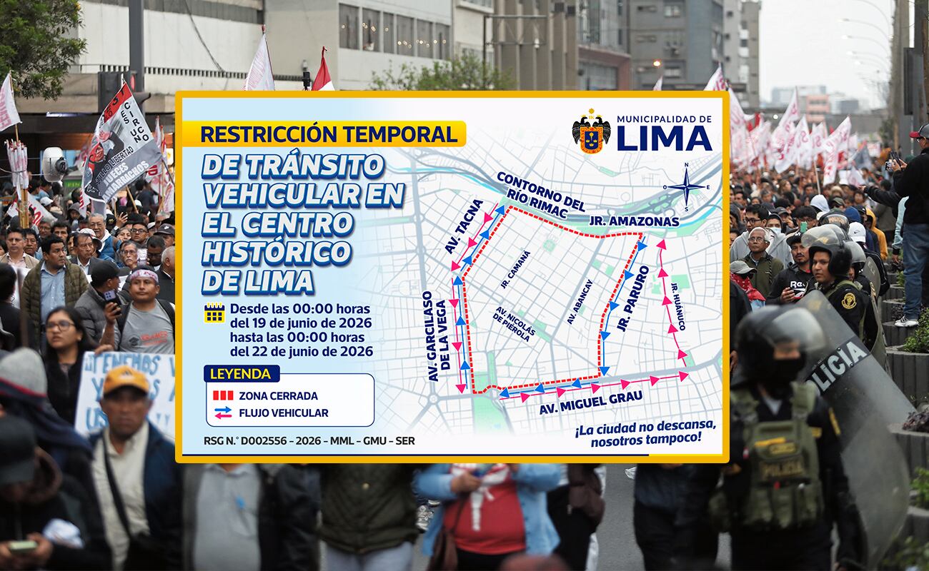 MML cierra accesos vehiculares al Centro Histórico de Lima por protestas: fechas, horarios y mapa de desvíos