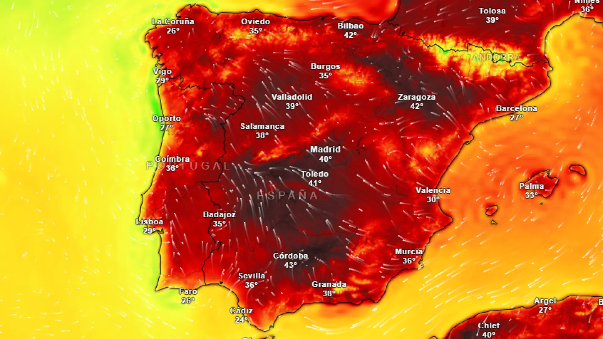 España afronta hoy el día álgido de la ola de calor: cinco provincias están en alerta roja