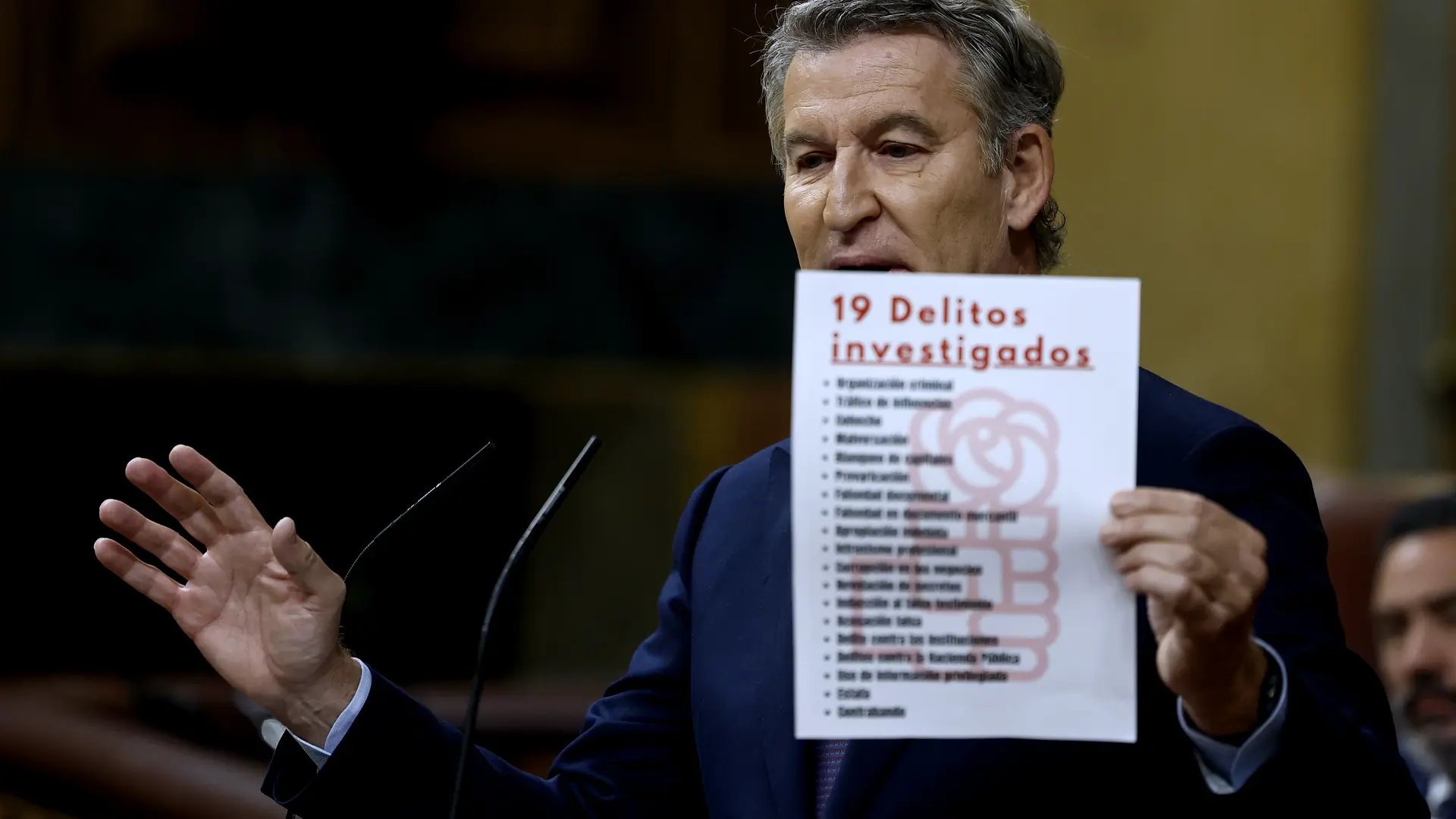 Feijóo acusa a Sánchez de ser el "nexo corruptor" de todas las tramas y critica su "soberbia": "Qué hace todavía en el escaño"