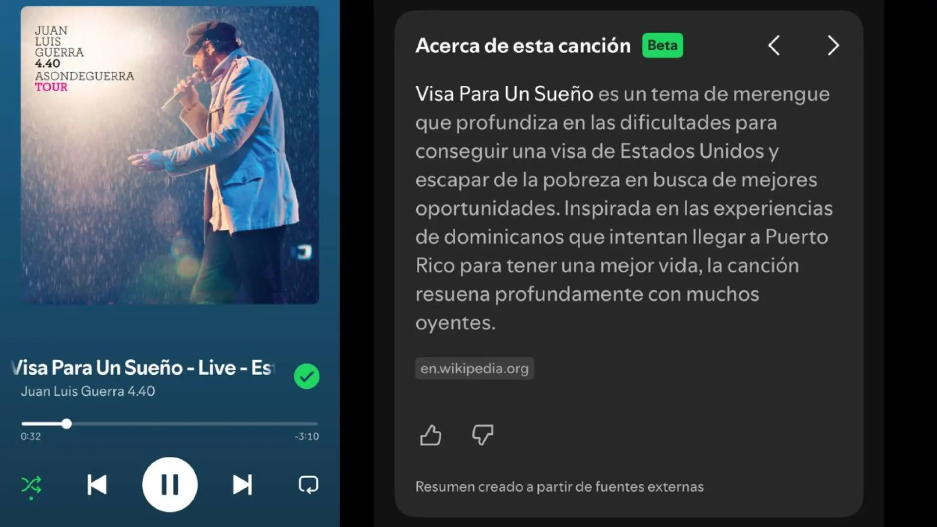 Spotify estrena en España una nueva función que explica la historia y el significado de las canciones