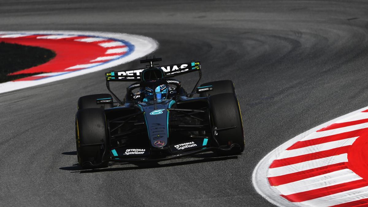 F1: George Russell, el más veloz en Práctica 3 en Barcelona y