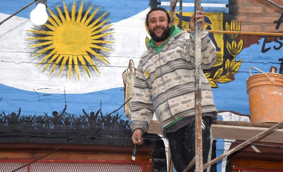 "Un homenaje del barrio a la Selección"