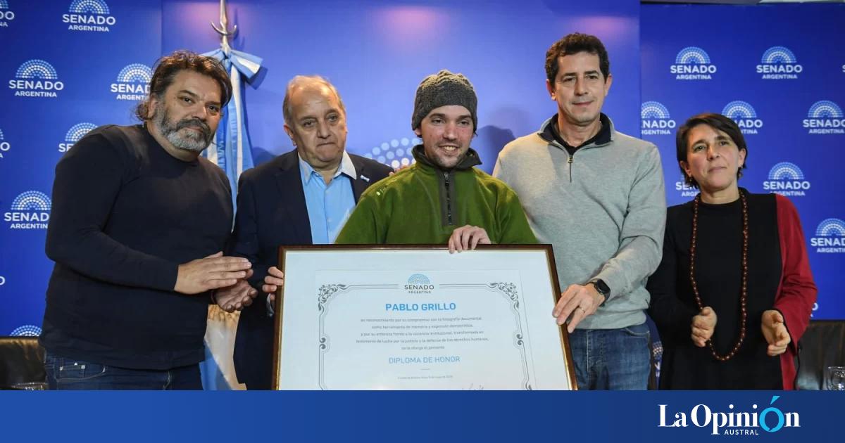 El Senado distinguió con un Diploma de Honor al fotoperiodista Pablo Grillo