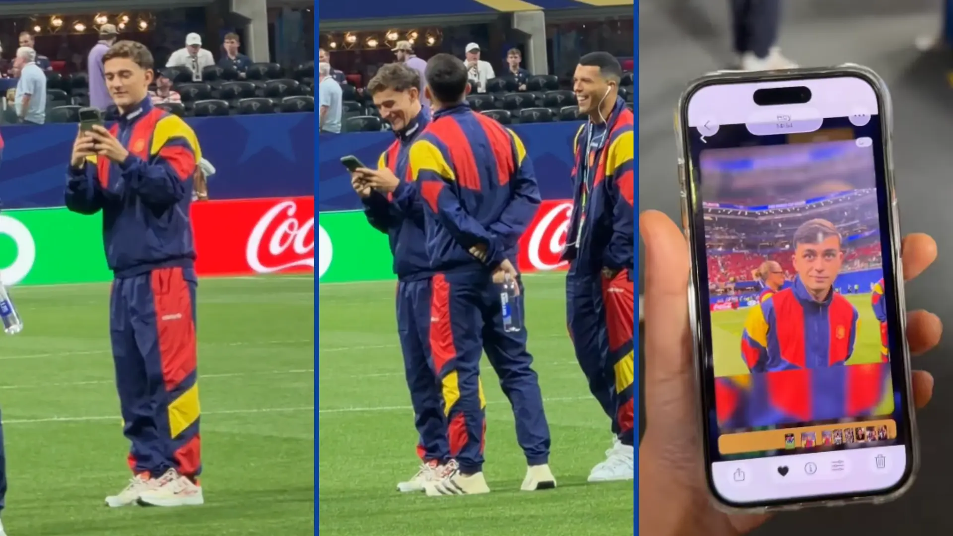 Un QR, una foto de Pedri y las risas antes de la goleada: el divertido momento del Gavi 'más gamberro'