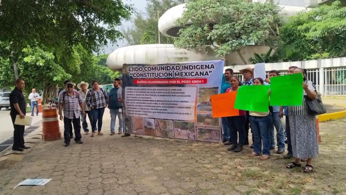Comunidad indígena de Las Choapas reclama 100 días de contaminación y omisiones por el pozo Krem-1