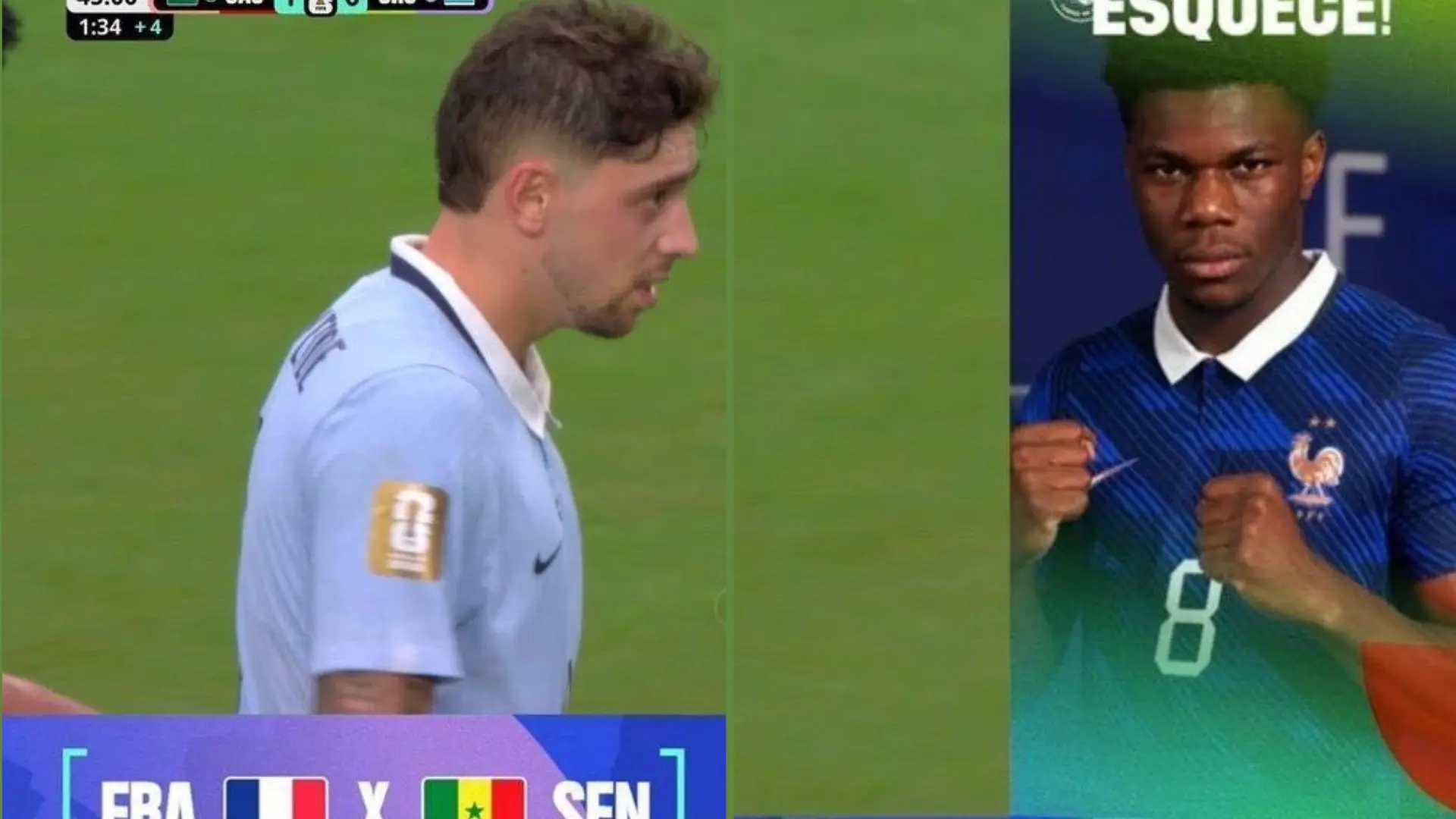 La imagen viral de la tele brasileña: venden el partido de Francia con una foto a puños de Tchouaméni mientras juega Valverde