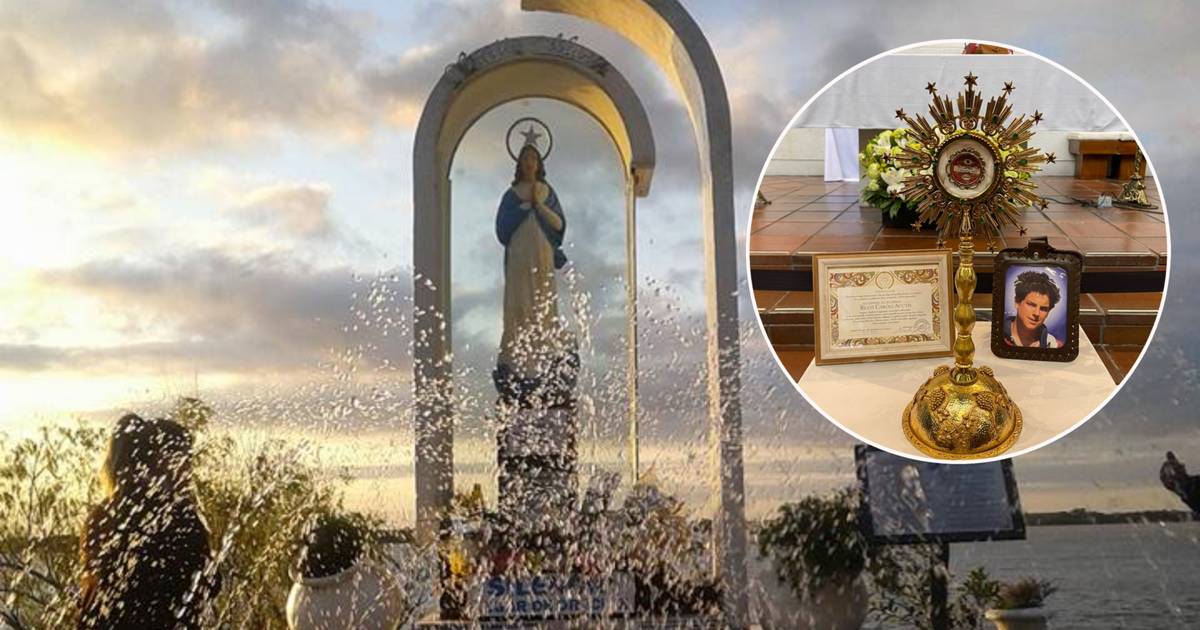 Las reliquias de Carlo Acutis llegan a la virgen de Stella Maris junto al río Paraná