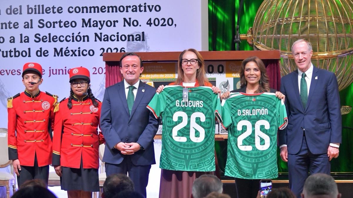 Lotería Nacional lanza billete conmemorativo de la Selección Mexicana rumbo al Mundial