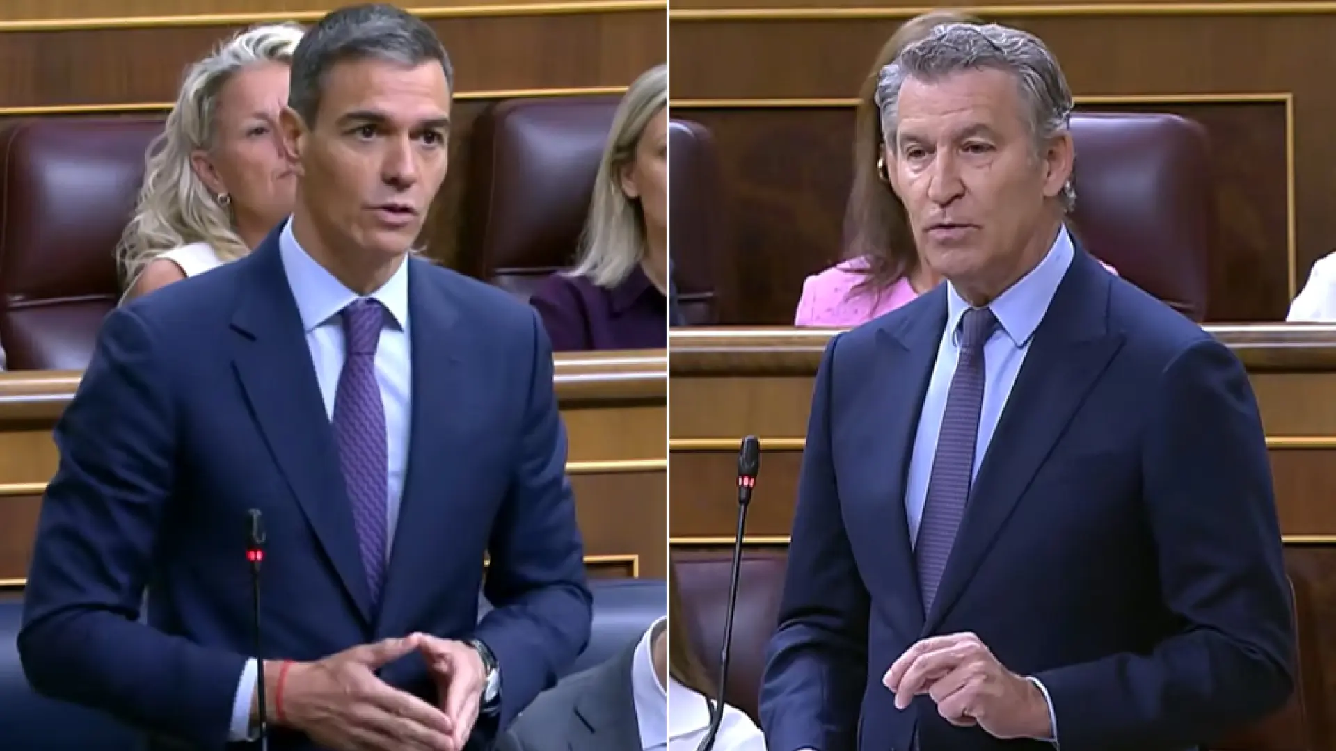 Feijóo acusa a Sánchez de "delincuencia de Estado" y el presidente responde: "Yo asumo mis errores"