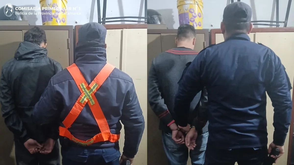 Dos hombres fueron aprehendidos acusados de robar medicamentos en una farmacia