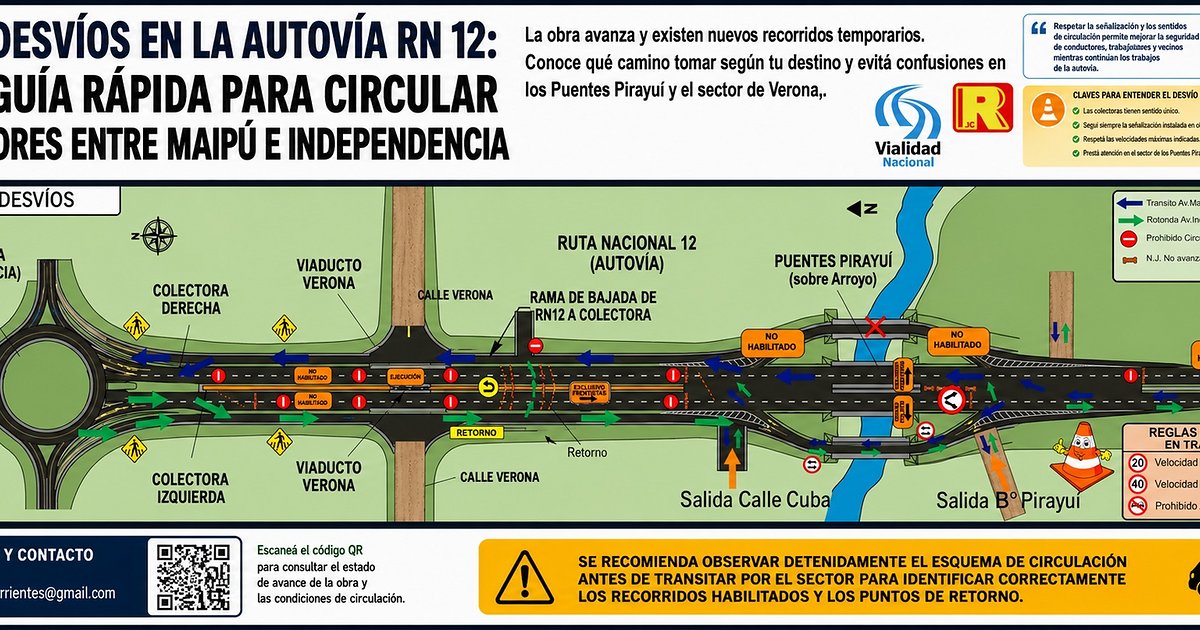 Reiniciaron los trabajos en la autovía 12: alerta por nuevos desvíos