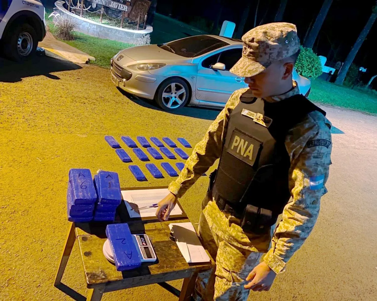 Prefectura secuestro drogas valuada en más de 100 millones en San Javier
