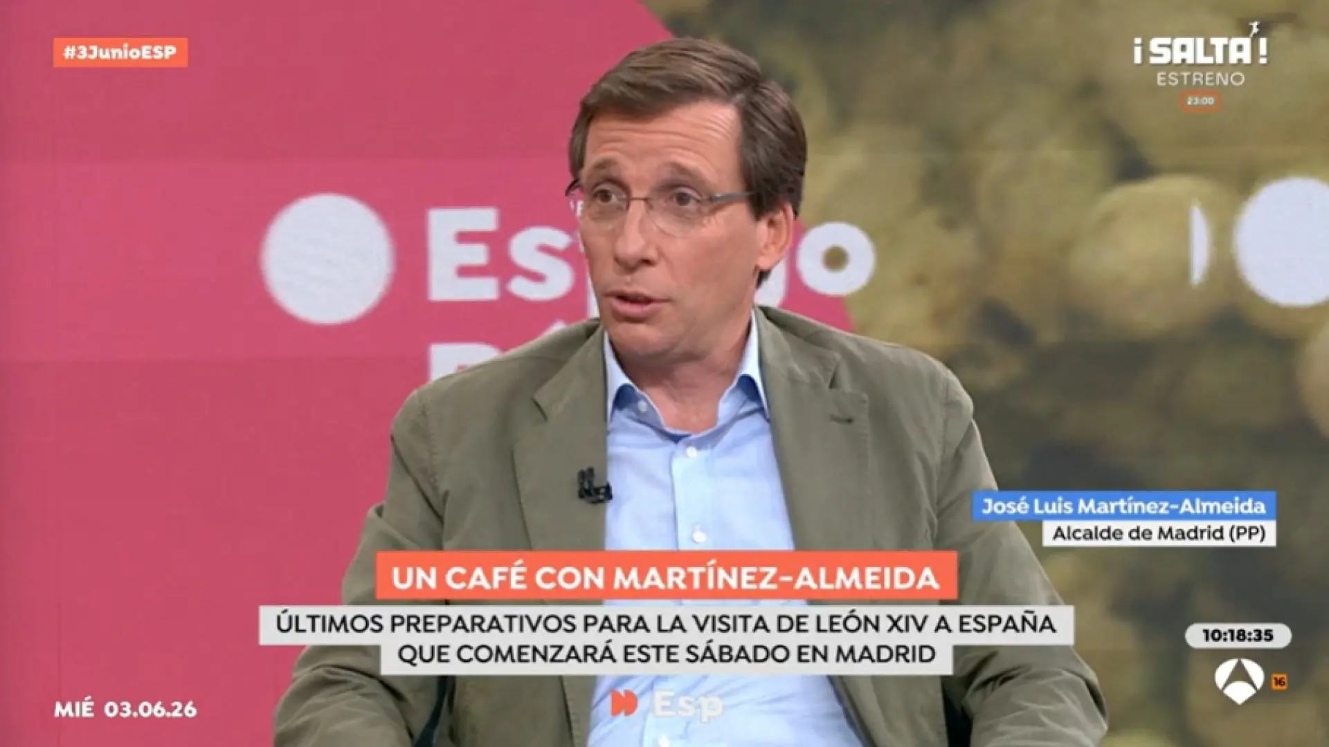 Almeida, sobre las visitas del Papa y Bad Bunny a Madrid: "Estamos orgullosos de acoger los dos eventos"