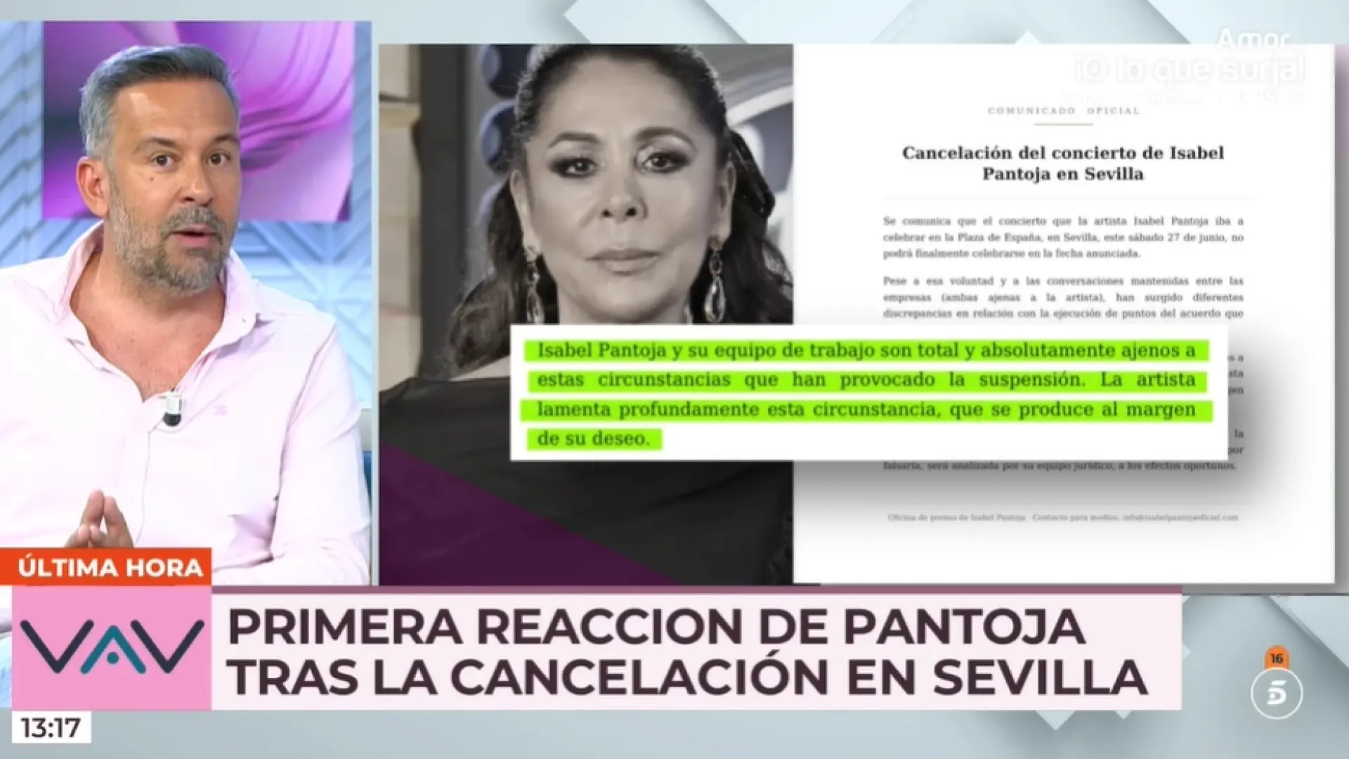 Nueva crisis para Isabel Pantoja: "Il Divo canceló el concierto con la cantante tras conocer su pasado"