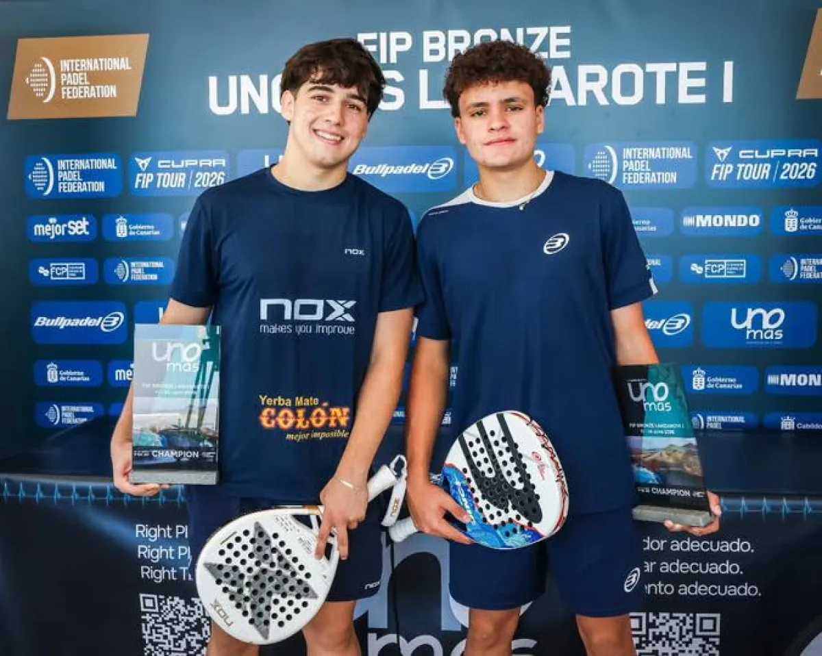 La dupla Contreras-Dehnike se consagró en torneo de Pádel en Islas Canarias