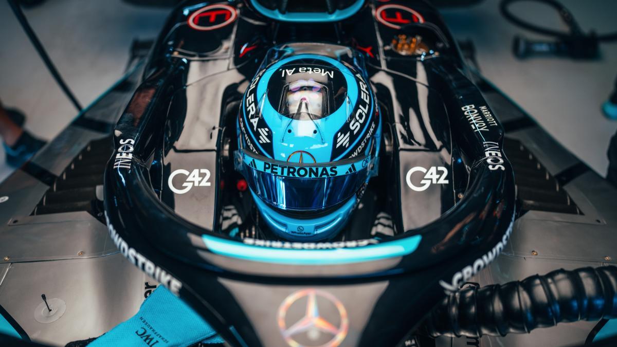 George Russell, al frente en primera práctica en Barcelona; Herta tomó el auto de