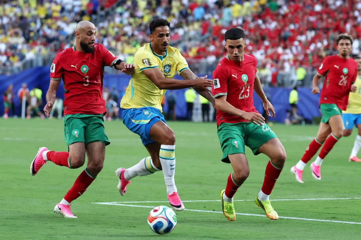 Brasil reaccionó a tiempo y selló un empate 1 a 1 ante Marruecos