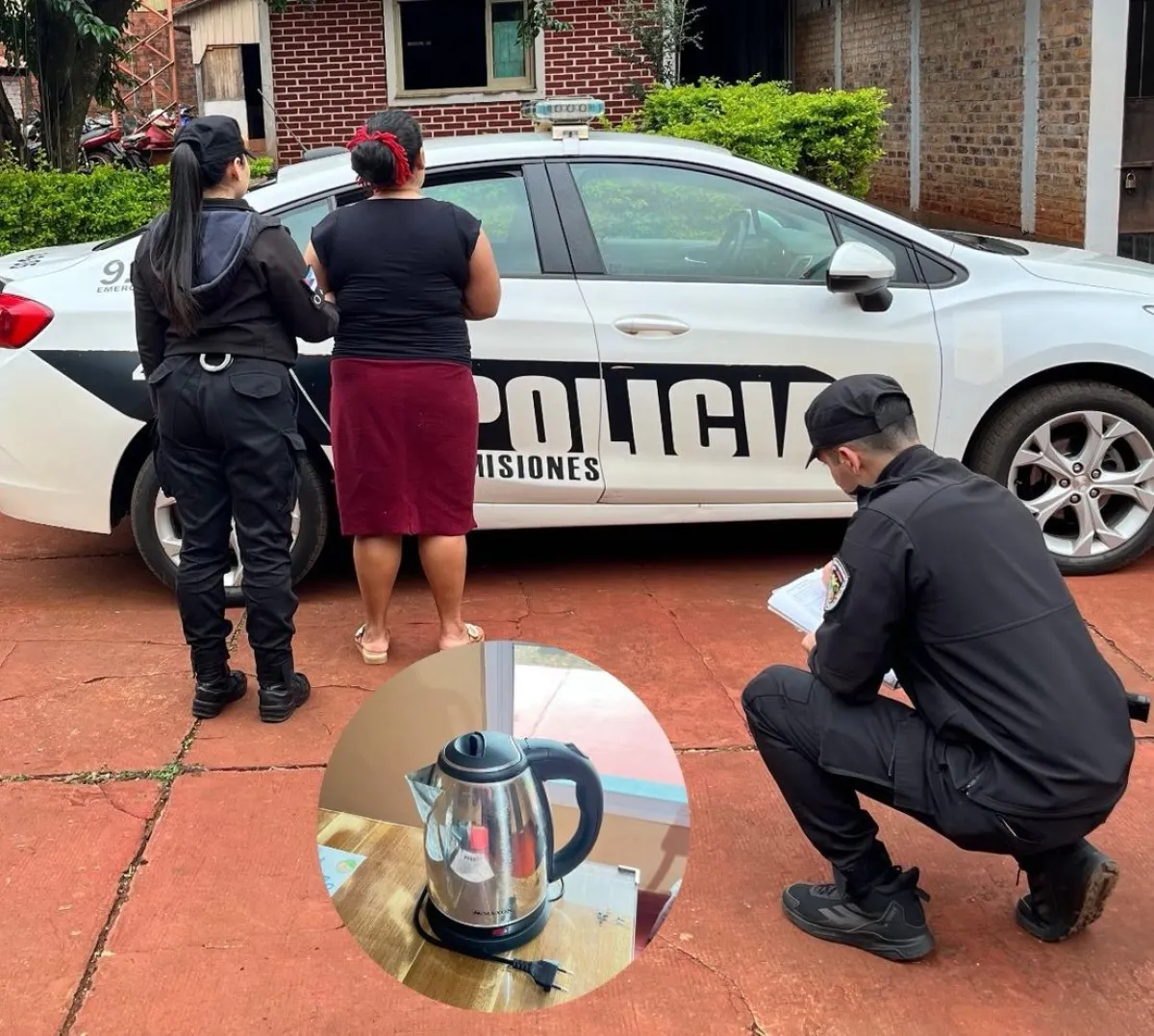Insólito robo durante un velorio: una mujer fue detenida por llevarse una pava eléctrica
