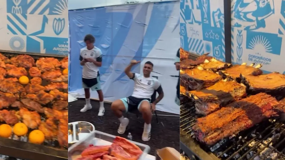 La intimidad de la Scaloneta: Dibu Martínez compartió imágenes del asado que disfrutó el plantel