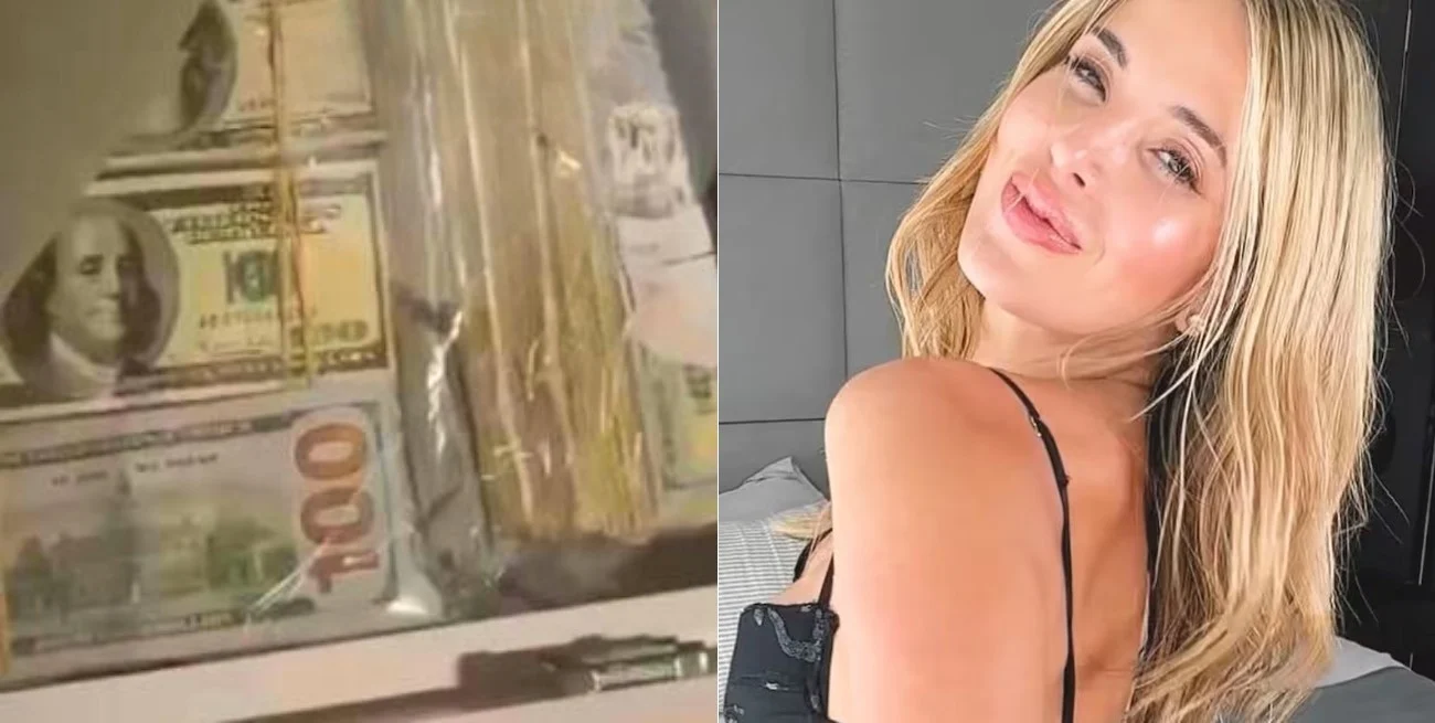 Peritan el video de Jesica Cirio con fajos de dólares por presunto enriquecimiento ilícito