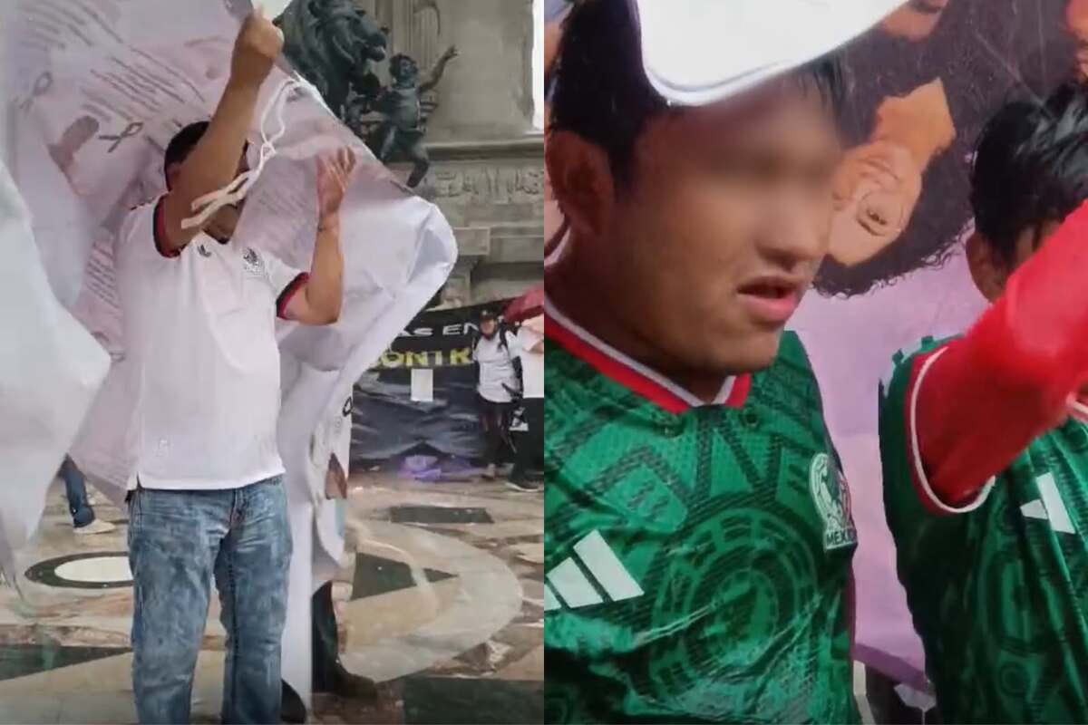 Aficionados de México roban lonas a madres buscadoras en CdMx