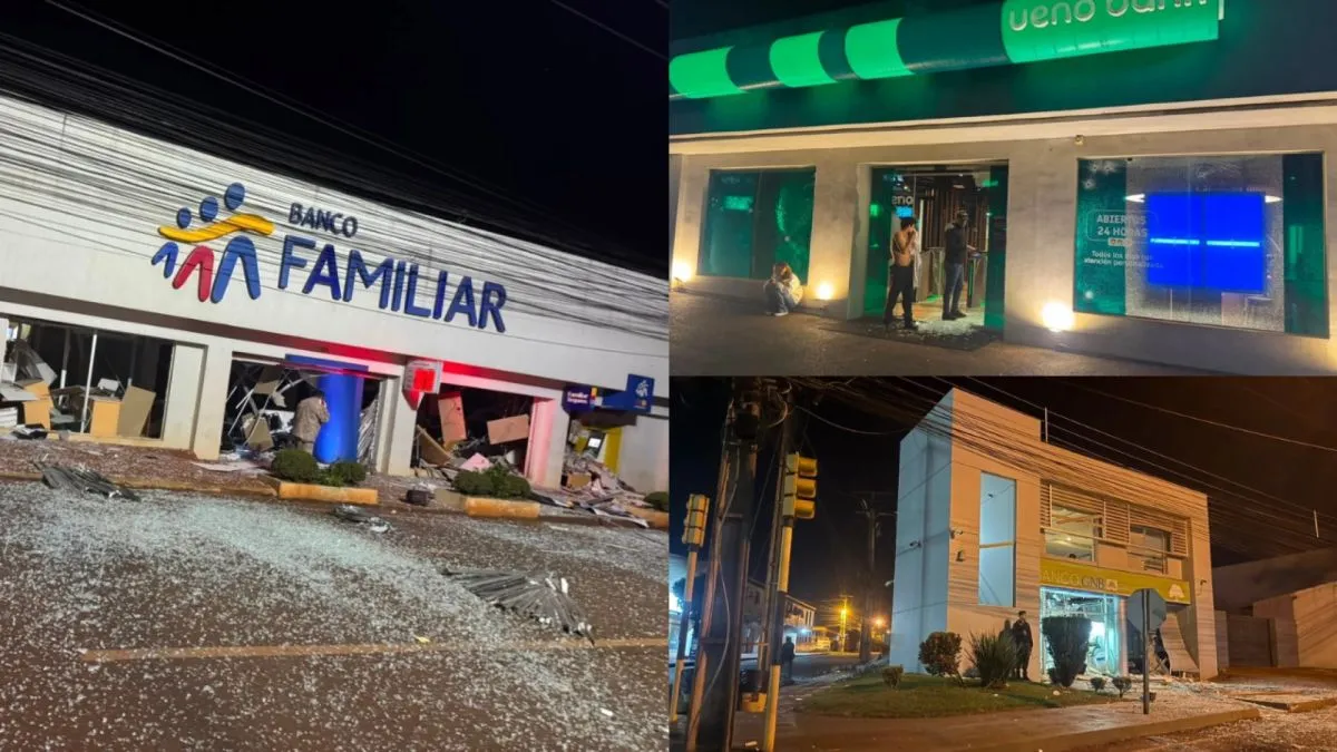 Paraguay: asalto comando con explosivos sacude Santa Rita y deja importantes daños en bancos