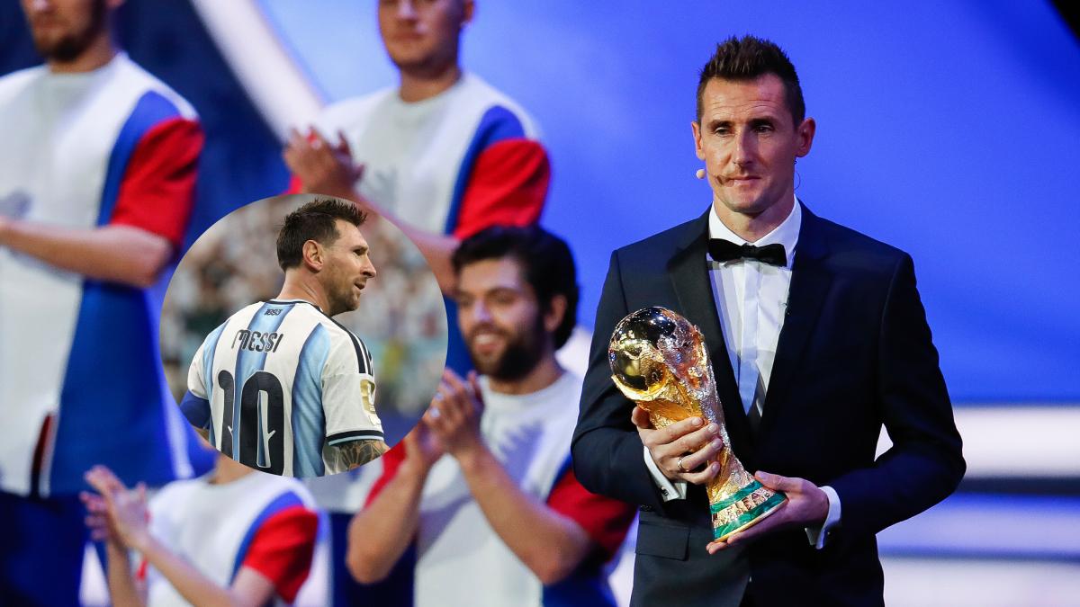 La increíble felicitación de Miroslav Klose a Messi tras superar su récord en Mundiales