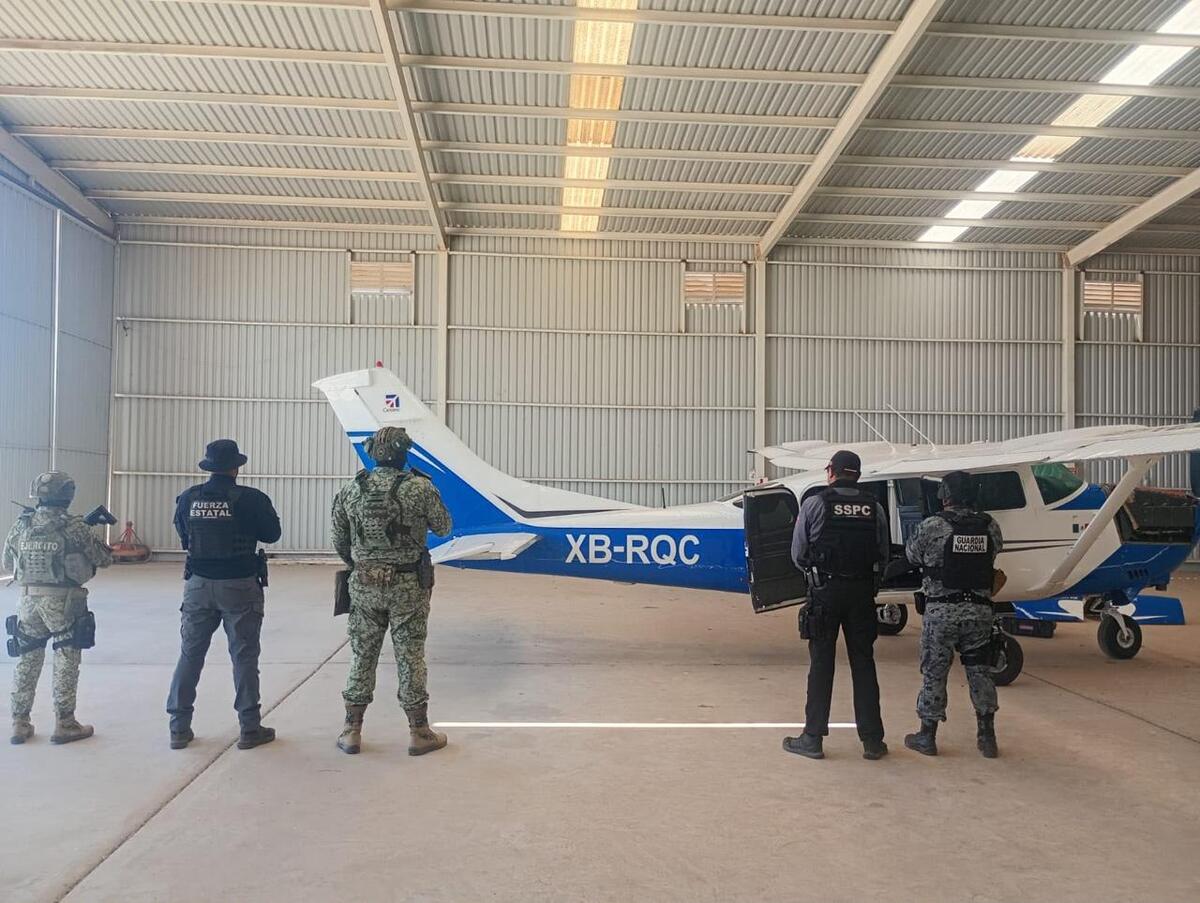 Aseguran aeronave con droga en Baja California