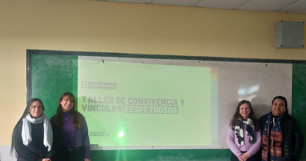 Realizaron un taller de vínculos respetuosos con alumnos de una escuela de Corrientes