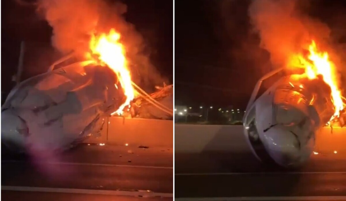 Aeronave cae sobre carretera en Laredo, Texas