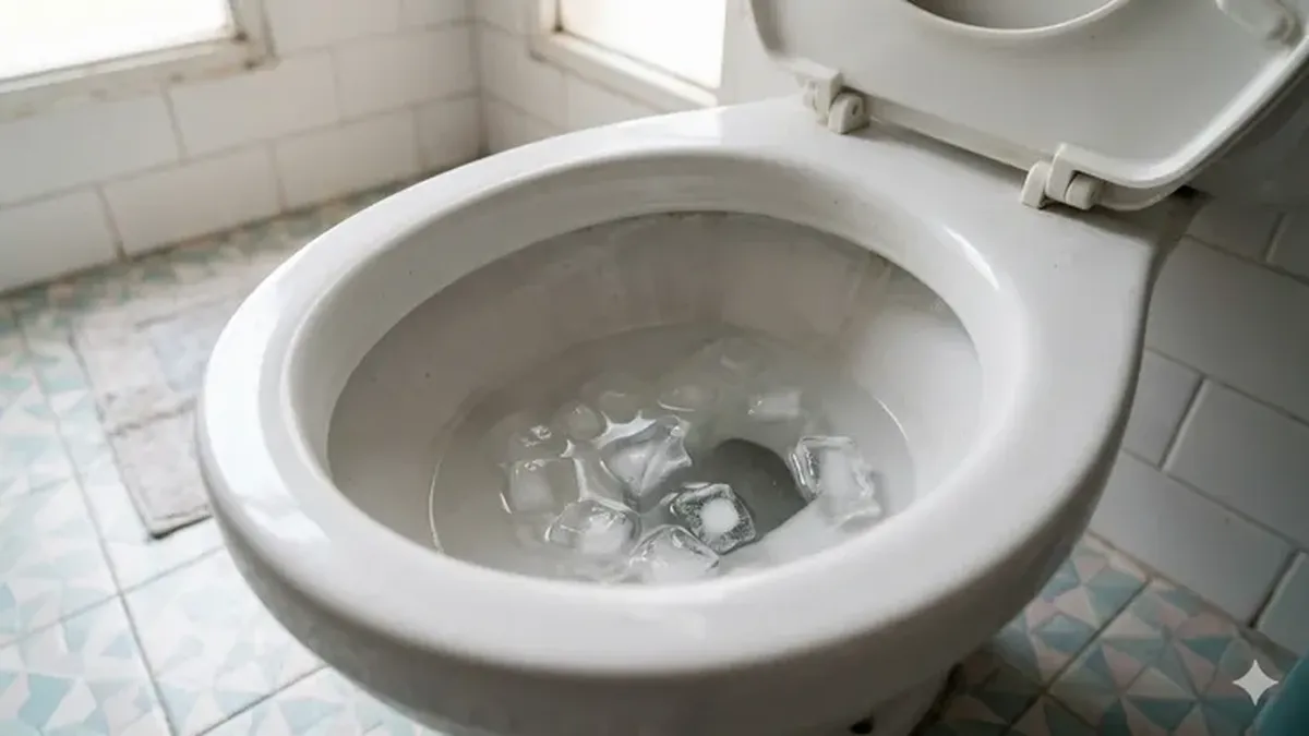 Cómo limpiar el inodoro: el truco viral del hielo para el mantenimiento rápido del baño