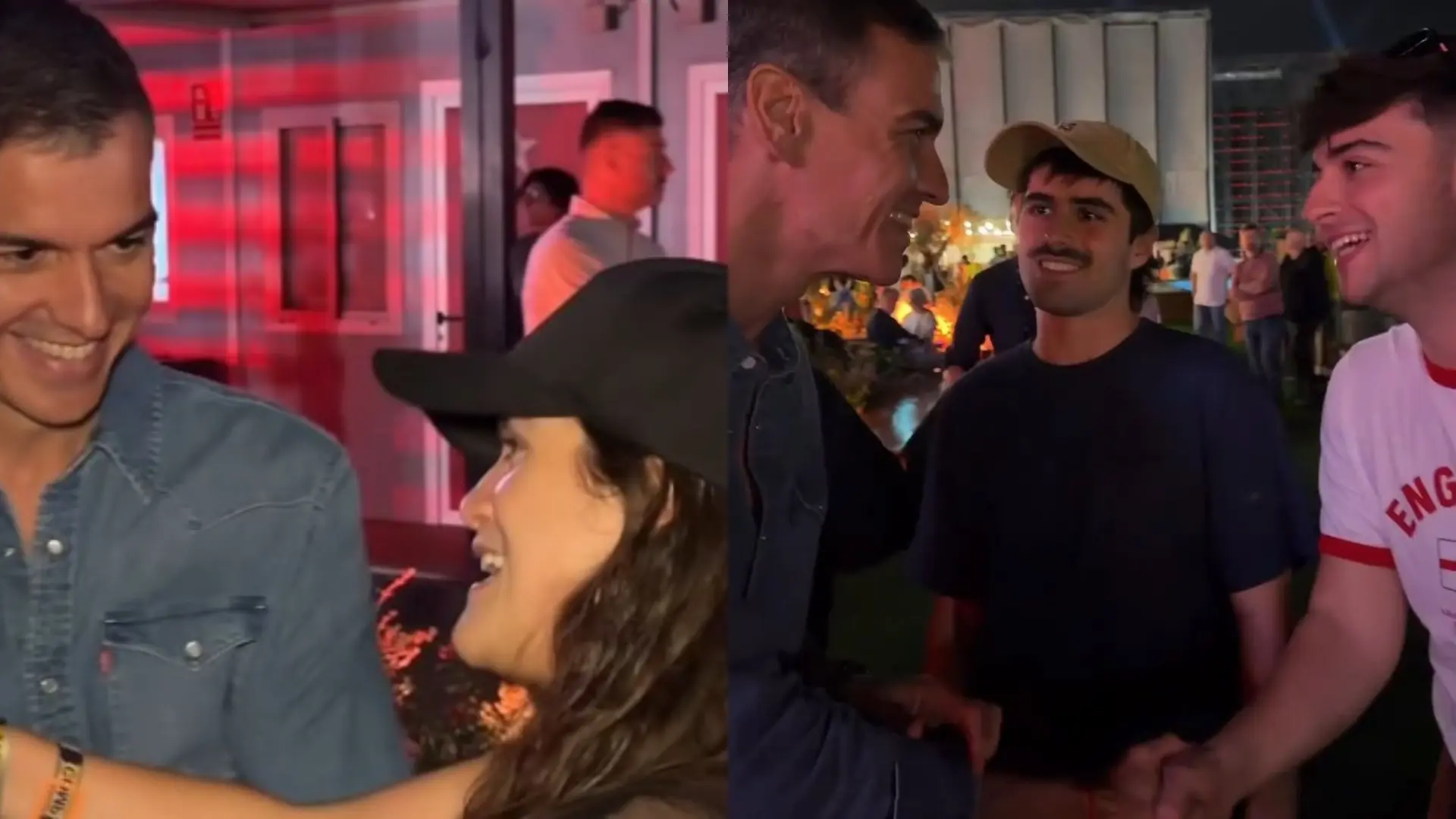 Las imágenes virales de Pedro Sánchez junto a Amaia, Juanjo y Martin, de 'OT', en el Primavera Sound